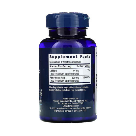 Pantothenic Acid, Vitamin B-5, 500 mg, Life Extension, 100 capsule