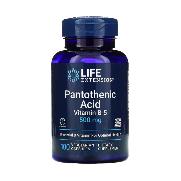 Pantothenic Acid, Vitamin B-5, 500 mg, Life Extension, 100 capsule