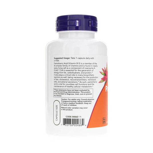 Pantothenic Acid (Vitamina B5), 500mg , Now Foods, 100 capsule