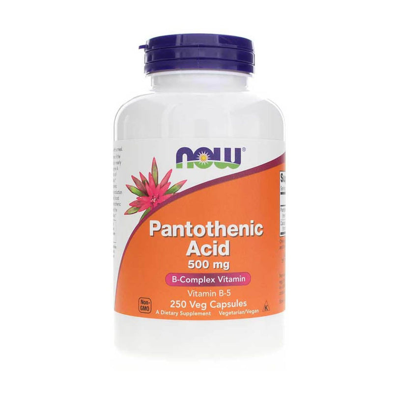 Încărcați imaginea în vizualizatorul Galerie, Pantothenic Acid (Vitamina B5), 500mg , Now Foods, 100 capsule
