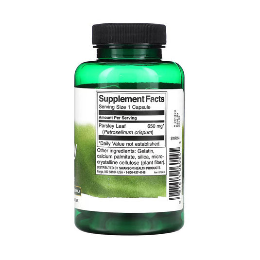Parsley (Pătrunjel), 650 mg, Swanson, 90 capsule SWR054