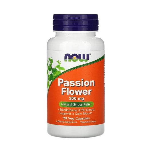 Passion Flower Extract (Anxietate Stres), 350 mg, Now Foods, 90 capsule