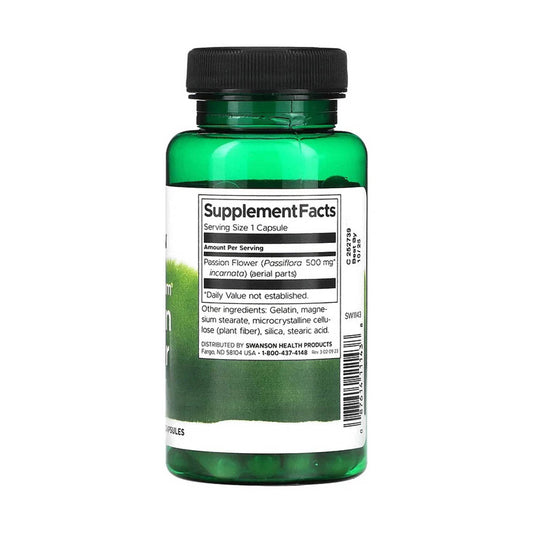 Passion Flower (Floarea Pasiunii), 500mg, Swanson, 60 capsule SW1143