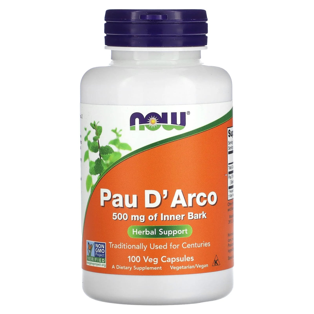 Pau D'Arco (Detoxifiant) 500 mg, Now Foods, 100 capsule