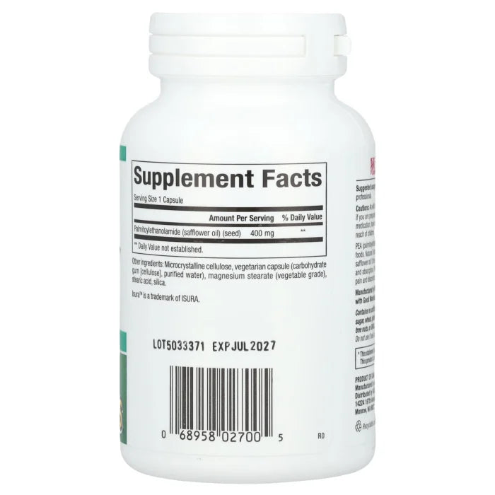 PEA400, (Inflamație, Durere Neuropată), 400 mg, Natural Factors, 90 capsule