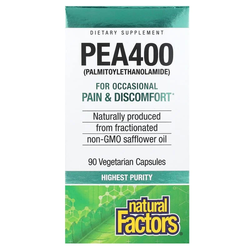 PEA400, (Inflamație, Durere Neuropată), 400 mg, Natural Factors, 90 capsule