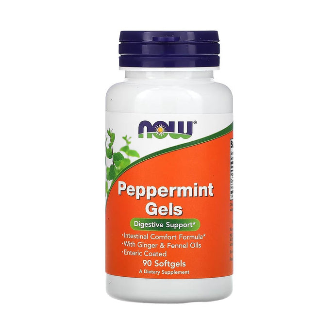 Peppermint Gels with Ginger & Fennel Oils, Now Foods, 90 softgels