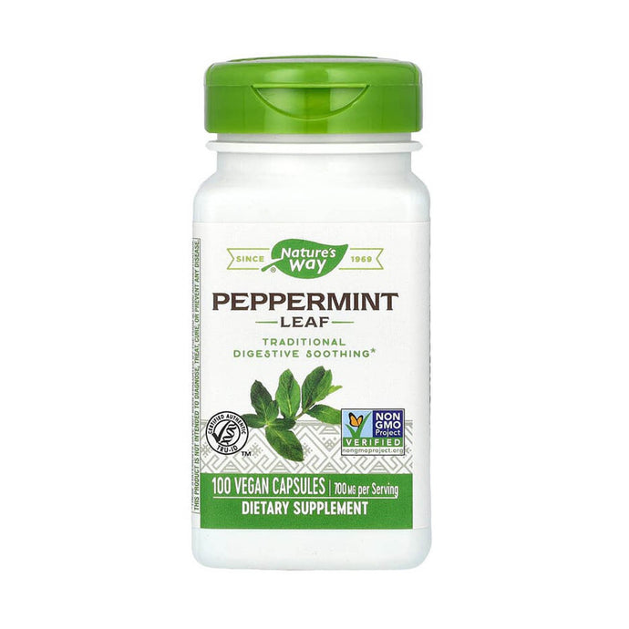 Peppermint Leaf (Menta), 350 mg, Nature's Way, 100 Capsule