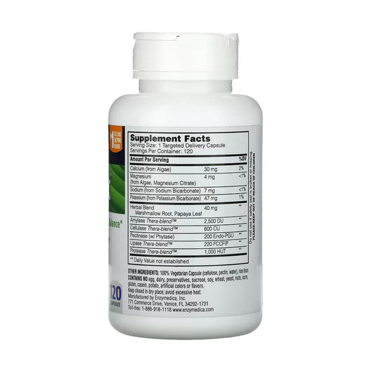 pH-Basic (Echilibrul Acid-Alcalin), Enzymedica, 120 capsule