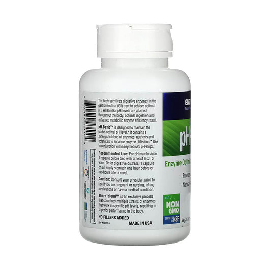 pH-Basic (Echilibrul Acid-Alcalin), Enzymedica, 120 capsule
