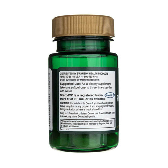 Phosphatidylserine (Fosfatidilserina), 100 mg, Swanson. 30 softgels SWU125