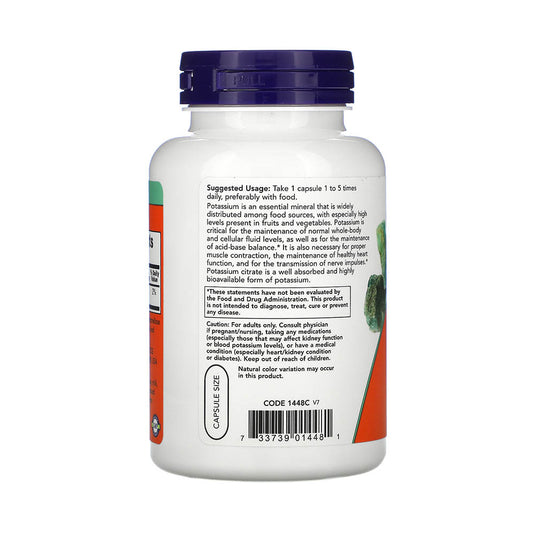 Potassium Citrate (Potasiu), 99mg, Now Foods, 180 capsule