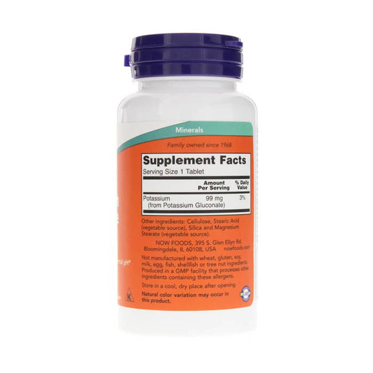 Potassium Gluconate, 99 mg, Now Foods, 100 tablete