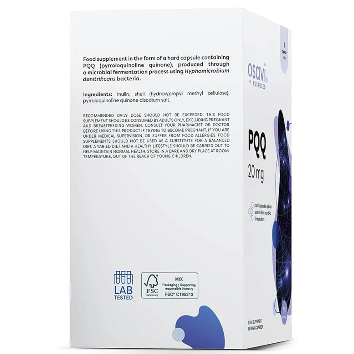 PQQ Pyrroloquinoline Quinone, 20 mg, Osavi, 60 capsule