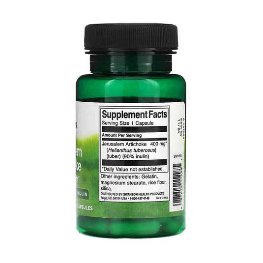Jerusalem Artichocke Prebiotic, 400 mg, Swanson, 60 capsule SW1298