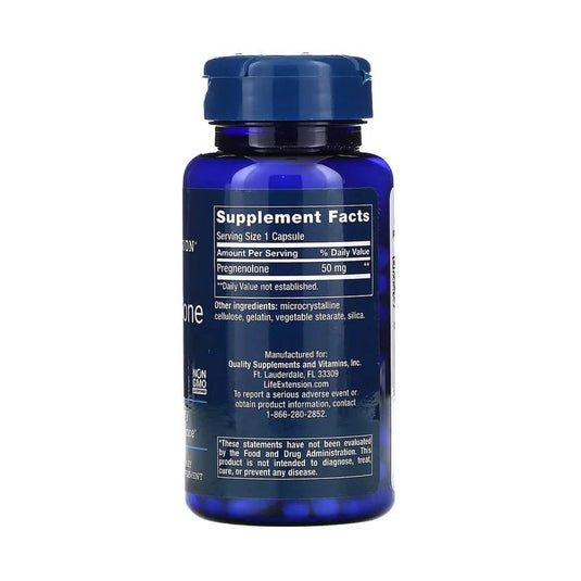 Pregnenolone (Neurohormon), 50 mg, Life Extension, 100 capsule