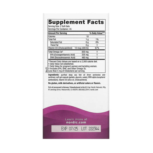 Prenatal DHA Omega 3, Nordic Naturals, 90 softgels