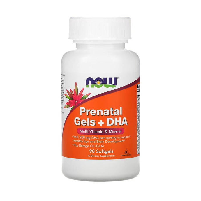 Prenatal Gels + DHA (Vitamine Prenatale) Now Foods, 90 softgels
