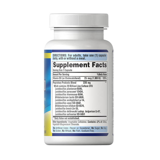 Probiotic 10, 20 Billion, Puritan's Pride, 60 capsule