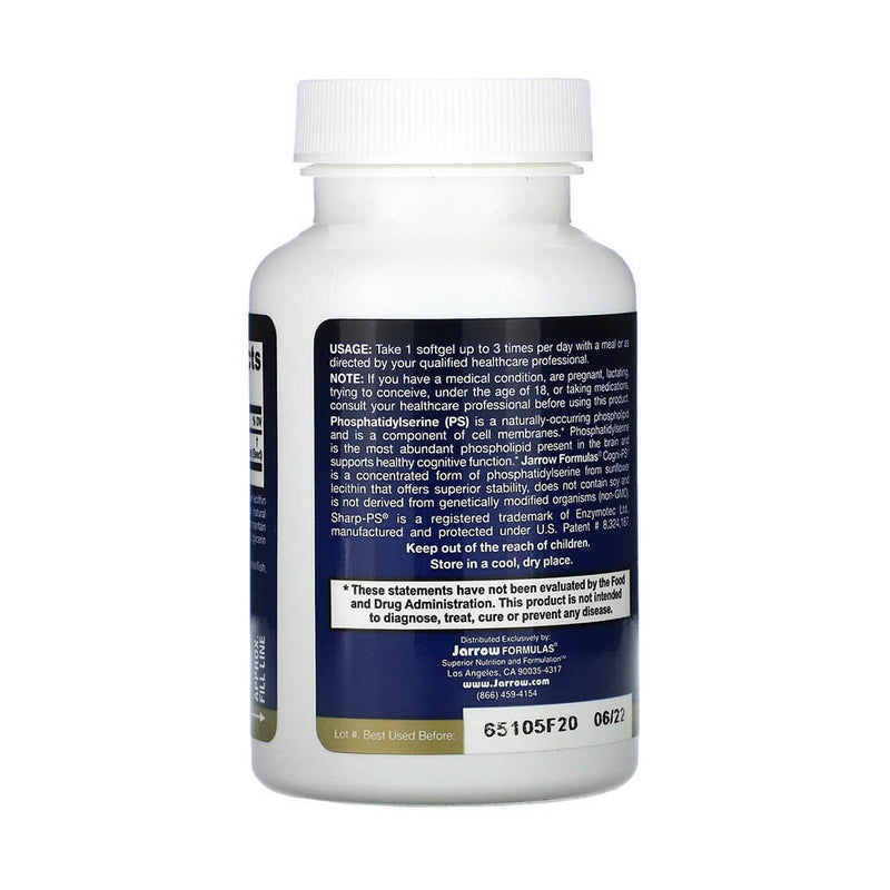 Încărcați imaginea în vizualizatorul Galerie, PS 100 (Fosfatidilserina), 100 mg, Jarrow Formulas, 30 softgels
