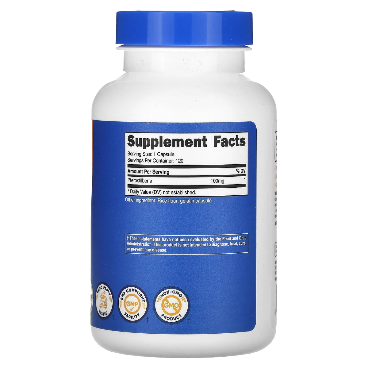 Pterostilbene, 100 mg, Nutricost, 120 capsule