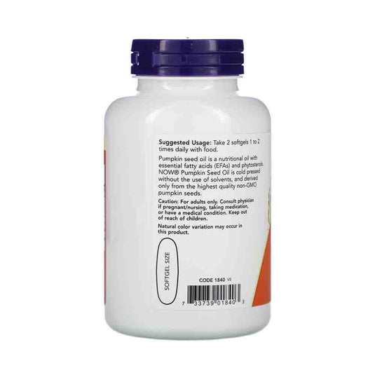 Pumpkin Seed Oil (Ulei Seminte Dovleac), 1000mg, Now Foods, 100 softgels