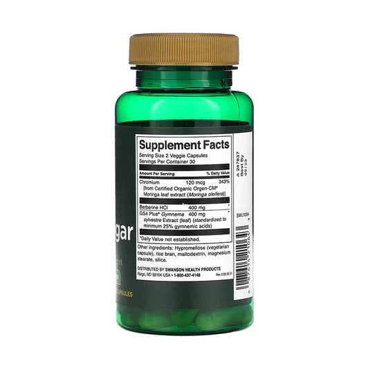 Pure Blood Sugar, (Glucoza și Insulina), Swanson, 60 capsule SWU1064