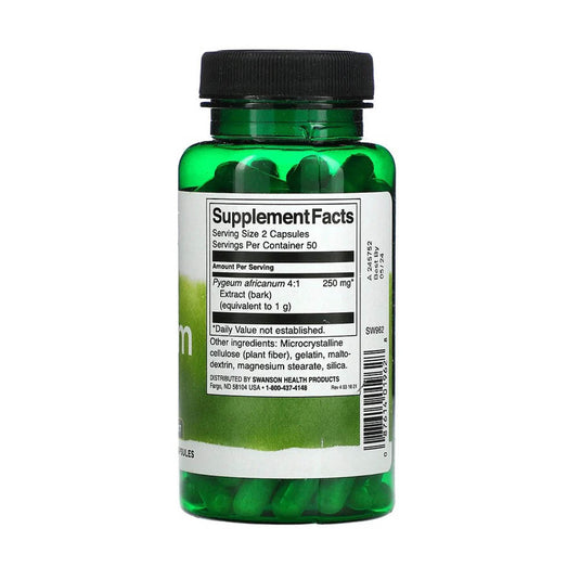Pygeum (Prunus Africana), Swanson, 100 capsule SW962