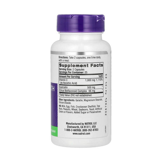 Quercetin Complex With Vitamin C & Citrus Bioflavonoids, Natrol, 50 capsule