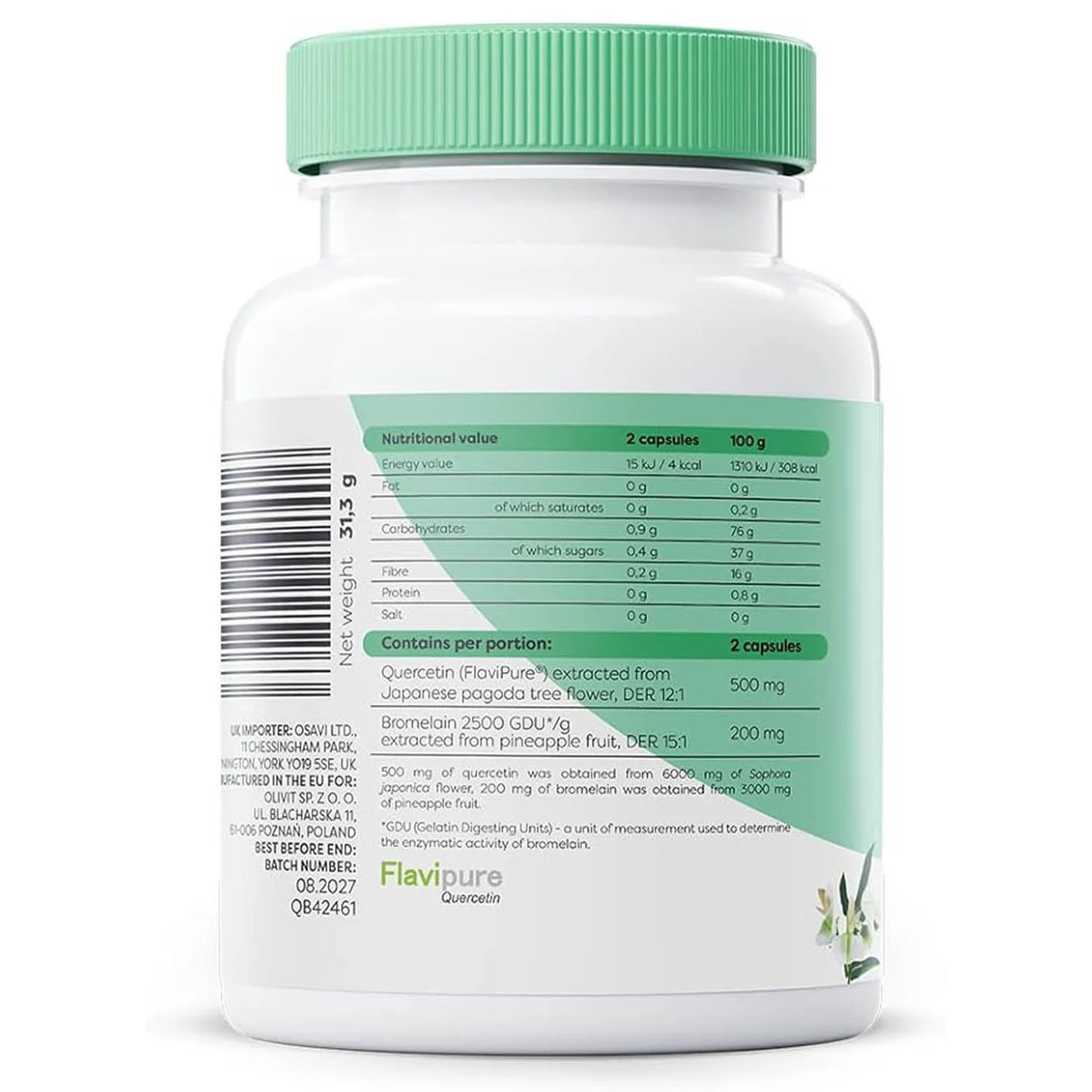 Quercetin with bromelain, Osavi, 60 capsule