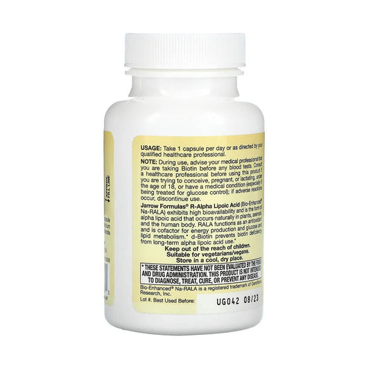 R-Alpha Lipoic Acid + Biotin, Jarrow Formulas, 60 capsule