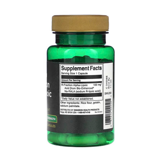 R-Fraction Alpha Lipoic Acid, 100 mg, Swanson, 60 capsule SWU250