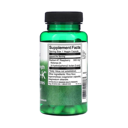 Razberi-K (Cetonă de Zmeura), 500 mg, Swanson, 60 capsule SWD078