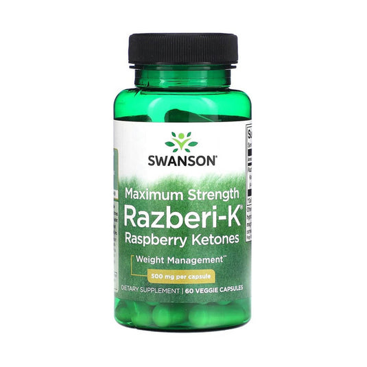 Razberi-K (Cetonă de Zmeura), 500 mg, Swanson, 60 capsule SWD078