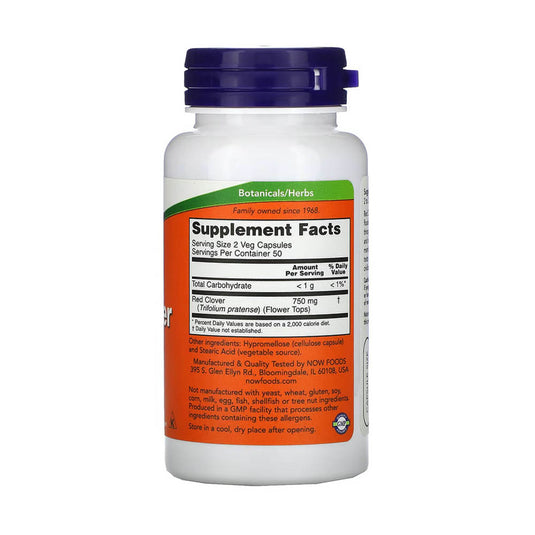 Red Clover, (Trifoi Rosu), 375 mg, Now Foods, 100 capsule