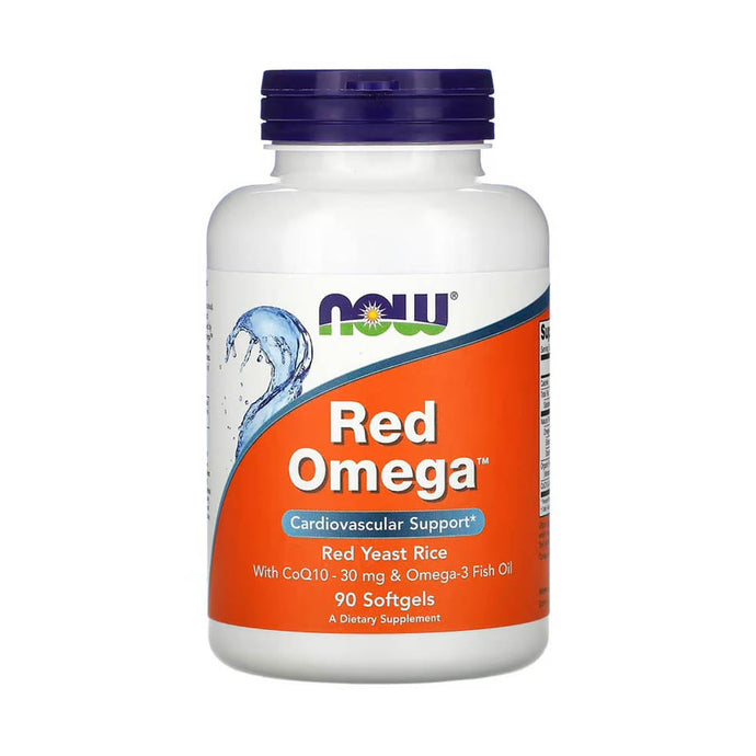 Red Yeast Rice with CoQ10 & Omega-3 (Cholesterol Control), Now Foods, 90 softgels