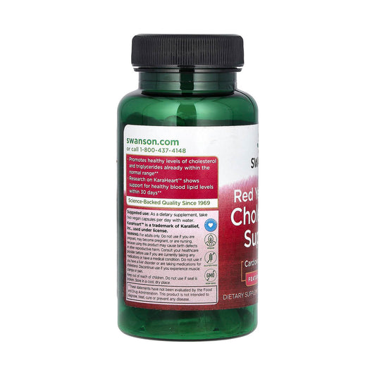 Red Yeast Rice Cholesterol Support, Swanson, 60 capsule SW1917