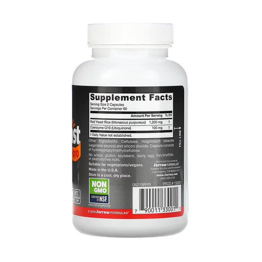 Red Yeast Rice (Drojdie de Orez Rosu) + Co-Q10, Jarrow Formulas, 120 capsule