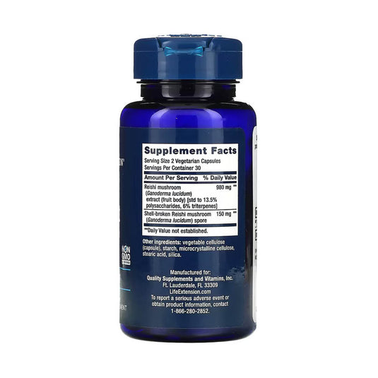 Reishi Extract Mushroom Complex, Life Extension, 60 capsule