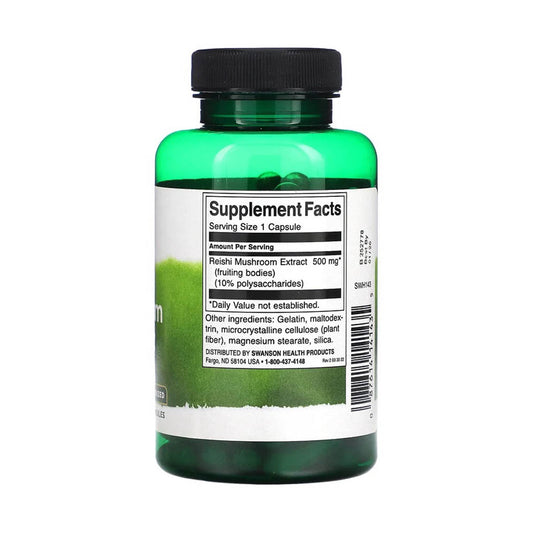 Reishi Mushroom Extract (Ganoderma Lucidum), 500mg, Swanson, 90 capsule SWH143
