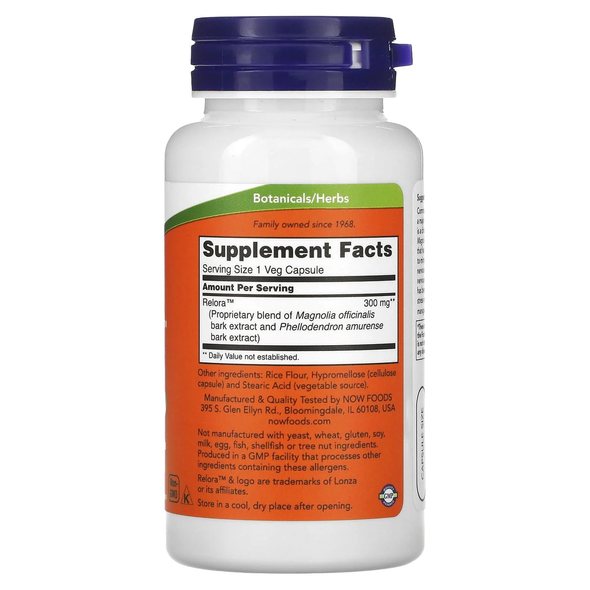 Relora (Stres si Anxietate), 300 mg, Now Foods, 60 capsule