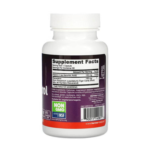 Resveratrol (Antioxidant), 100 mg, Jarrow Formulas, 60 capsule