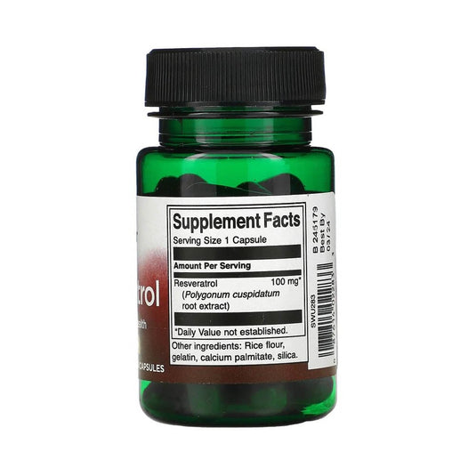 Resveratrol (Antioxidant), 100 mg, Swanson, 30 capsule SWU283