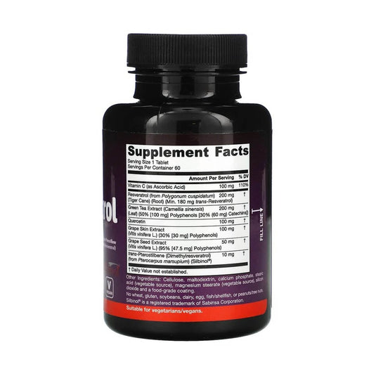 Resveratrol Synergy, 200 mg, Jarrow Formulas, 60 tablete