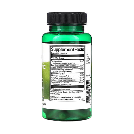 Rhodiola Ashwagandha Ginseng (Adaptogenic Herbal Complex), Swanson, 60 capsule SW1095