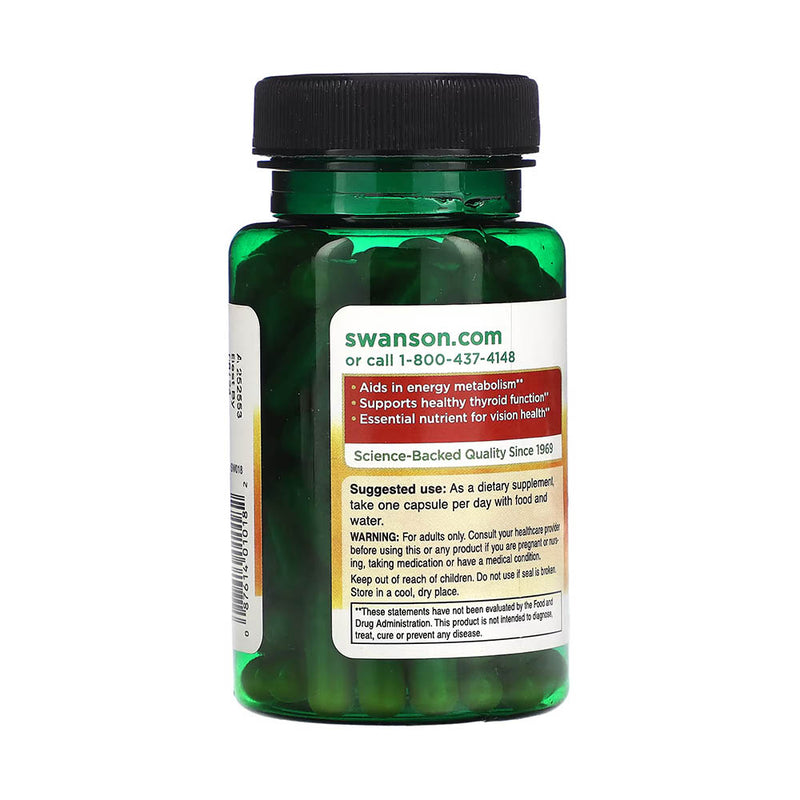 Încărcați imaginea în vizualizatorul Galerie, Riboflavin Vitamin B-2 (Riboflavină), 100mg, Swanson, 100 capsule SW018
