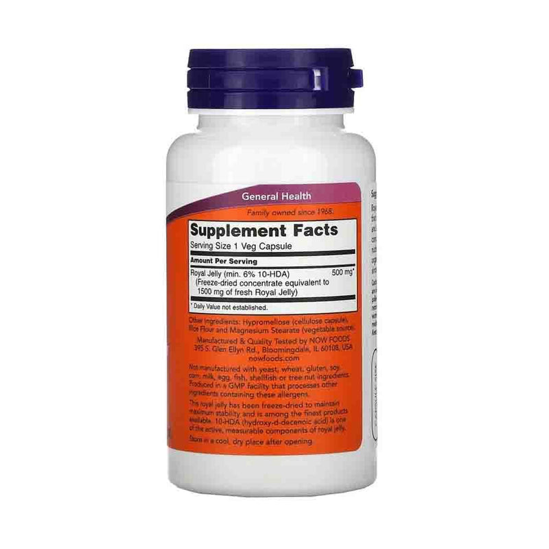 Încărcați imaginea în vizualizatorul Galerie, Royal Jelly (Laptisor de Matca), 1500mg Now Foods, 60 capsule

