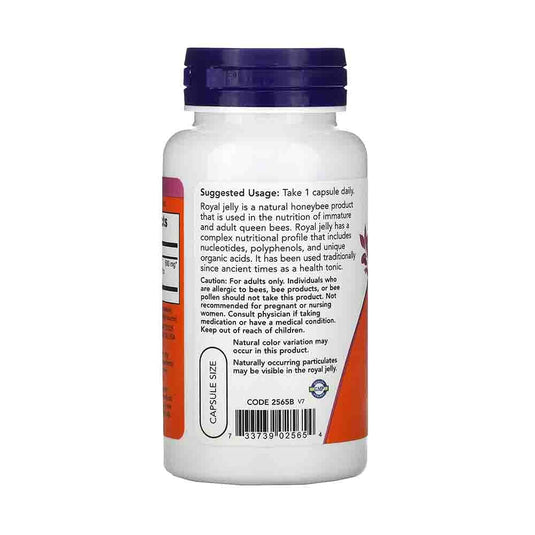 Royal Jelly (Laptisor de Matca), 1500mg Now Foods, 60 capsule