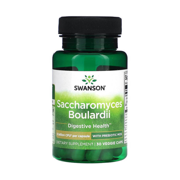 Saccharomyces Boulardii with Prebiotic MOS, 5 Billion CFU, Swanson, 30 capsule SWA012
