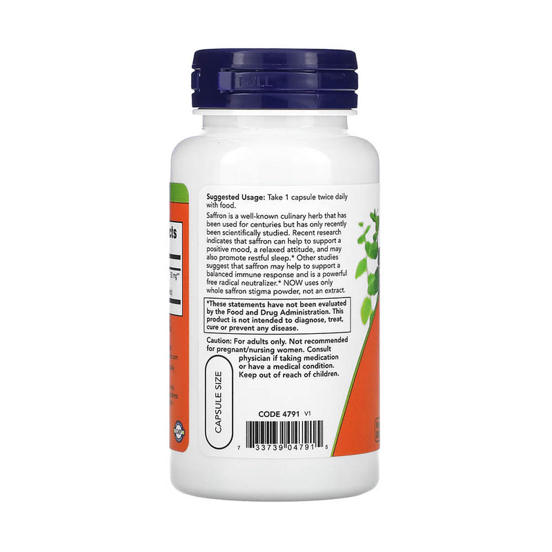 Încărcați imaginea în vizualizatorul Galerie, Saffron (Sofran), 50 mg, Now Foods, 60 capsule
